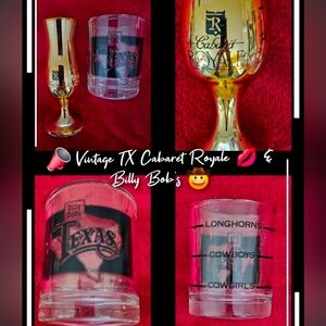 ๐ฃVintage TX๐คฉ Billy Bob's 90s & Y2K Cabaret Royale๐ Shot Glasse Set of 2๏ธโฃ